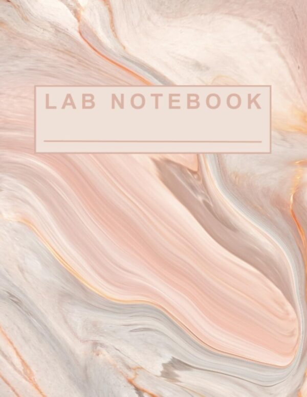 Lab Notebook: Pink & Gray Marble