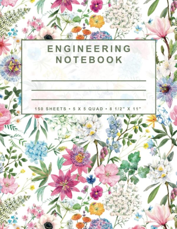 Engineering Notebook: Floral Series (No. 3)